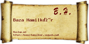 Baza Hamilkár névjegykártya